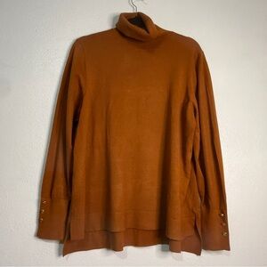 IMAN Rust Orange Turtleneck Sweater. Sz 1X.